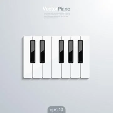 Piano keys vector creative design concept. octave. Stock Illustration