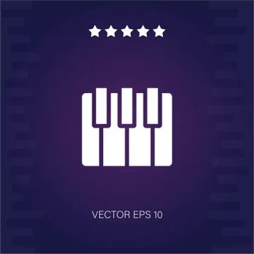 Piano keys vector icon Stock Illustration