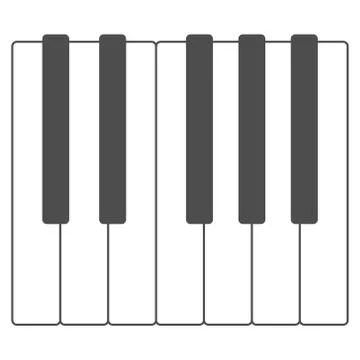 Piano keys vector illustration Stock Illustration