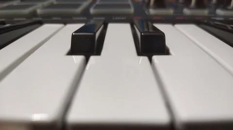 Piano with Knobs &amp; Drumpads 스톡 사진