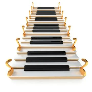 Piano ladder notes Ilustração Stock