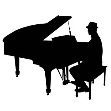 Piano Man Stock Illustration