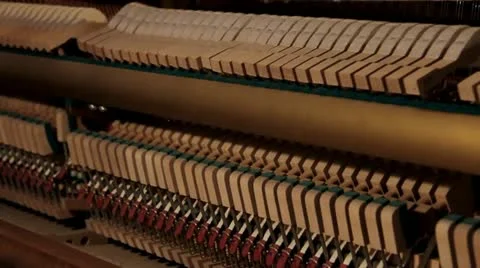 Piano Mechanics Stock Footage 11238151