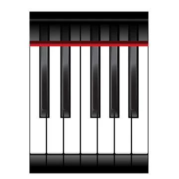 Piano octave Stock Illustration