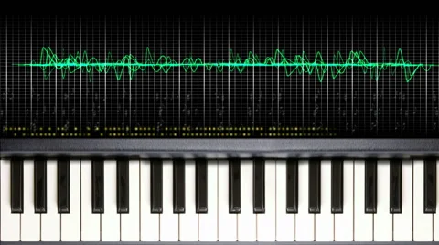 Piano oscillator looping Stock Footage 56054734
