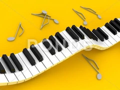 Piano over background Stock Illustration