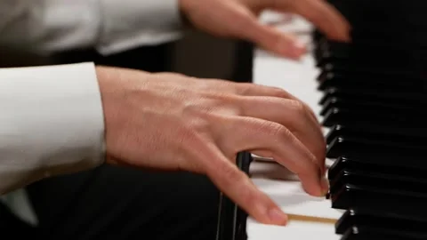 Piano Performance by a masterful pianist Stock Footage 257853580