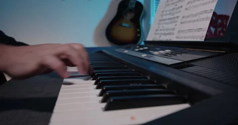 Piano Player - Hands Video stock 136080438