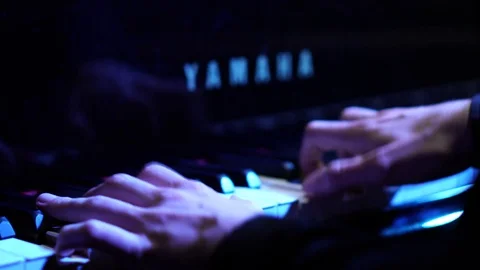 Piano player hands keys Stock Footage 71620883
