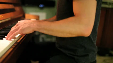 Piano player steadycam Stock Footage 37228883