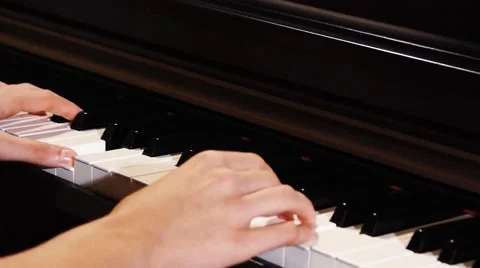 Piano playing children Stock Footage 42681077