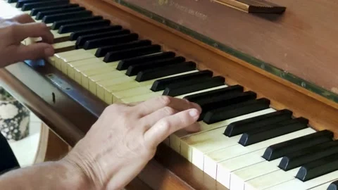 Piano Playing. Close-up. Music Theme. Concert Program. Stock Footage 226737767