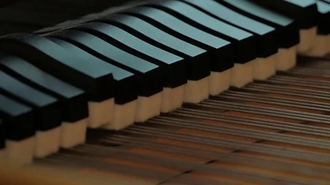 Piano Playing Closeup Damper Vidéo 76938563