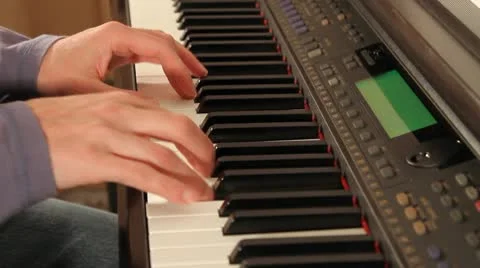 Piano playing Stock Footage 10764136