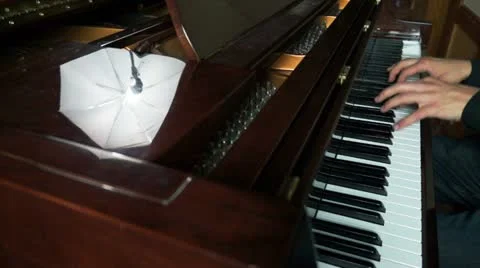 Piano playing Stock Footage 11125525