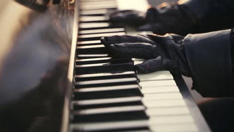 Piano playing Stock Footage 129091808