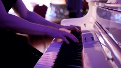 Piano playing Stock Footage 194693091
