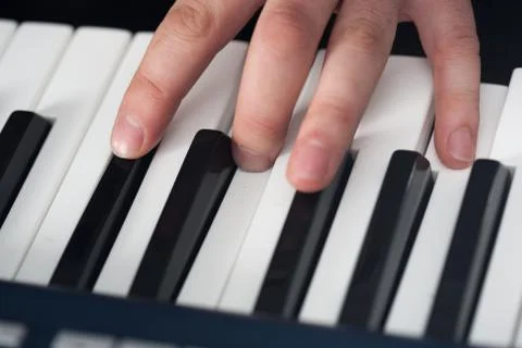 Piano playing Stock Photos