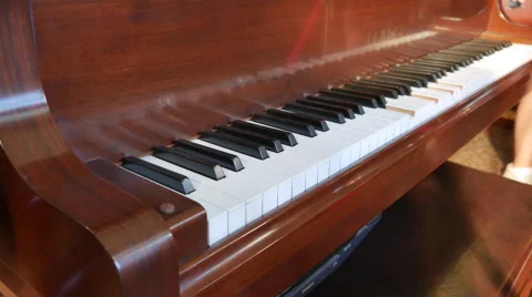 Piano Plays Alone Stock Footage 65223670