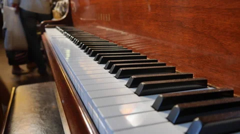 Piano Plays Alone Stock Footage 65223788