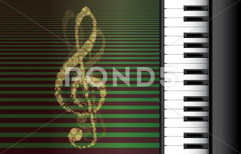 Piano roll on abstract background Stock Illustration