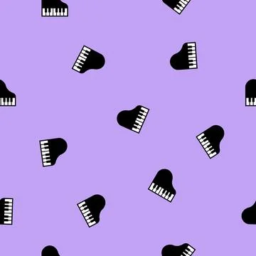 Piano seamless pattern texture background Stock Illustration