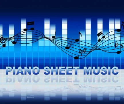 Piano Sheet Music Notes Shows Musical Notation Stock Illustration
