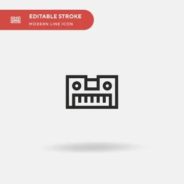 Piano Simple vector icon. Illustration symbol design template for web mobile  Stock Illustration