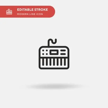 Piano Simple vector icon. Illustration symbol design template for web mobile  イラスト素材