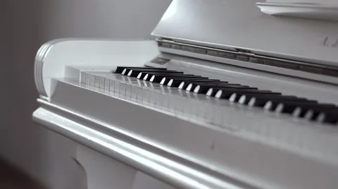 Piano-slider-hd, black, white Stock Footage