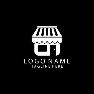 Piano store logo design vector Stock-Illustration