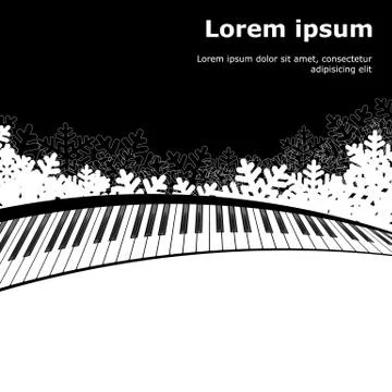 Piano template isolated Stock Illustration