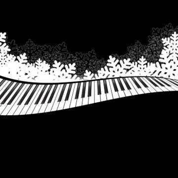 Piano template isolated Stock Illustration