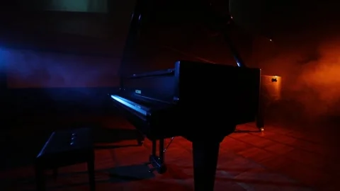 The piano under artistic light 10 Video stock 310333382