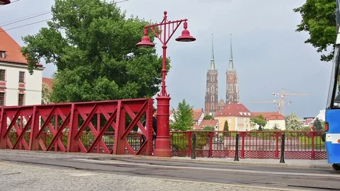 Piaskowy bridge Video stock 89859461