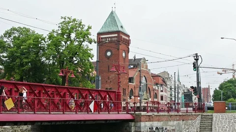 Piaskowy bridge Video stock 89859813
