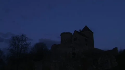 The Piast castle in Będzin Stock Footage 170902827