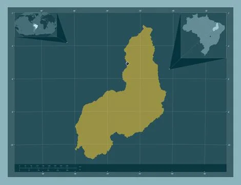 Piaui, Brazil. Solid color shape 库存插图
