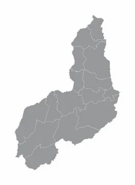 Piaui State regions map Stock Illustration