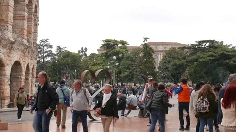 Piazza Brà, Verona Stock Footage 75260835