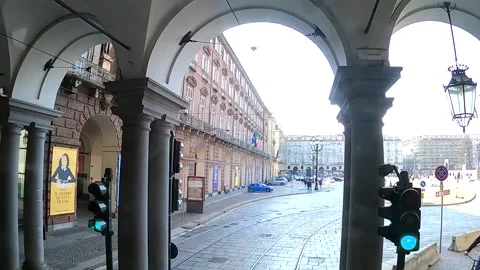 Piazza Castello - Turin's central square Stock Footage 171634735
