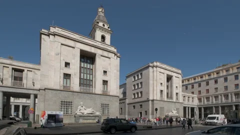Piazza CLN C.L.N. Square in Turin, Torino Piedmont Stock-Footage 204040719
