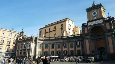 Piazza Dante, Naples Stock Footage 85199731