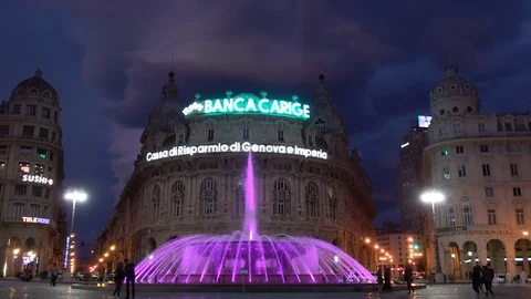 Piazza De Ferrari Genova Stock-Footage 107948487
