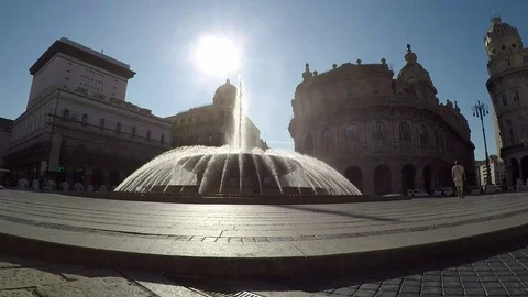 Piazza de Ferrari, Genova Stock-Footage 112595438