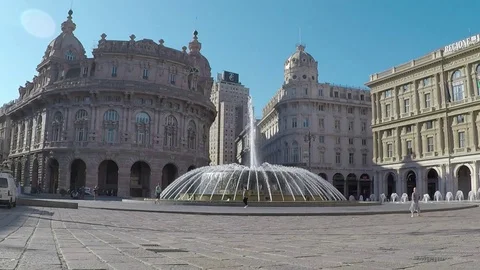 Piazza de Ferrari, Genova Stock-Footage 112595495