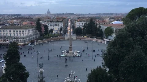 Piazza de Popolo Stock Footage 200789367
