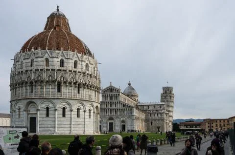 Piazza dei miracoli at pisa Stock Photos