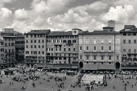 Piazza del Campo Siena Italy Stock Photos