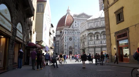 Piazza del Duomo in Florence (1 of 4) Stock Footage 32197127
